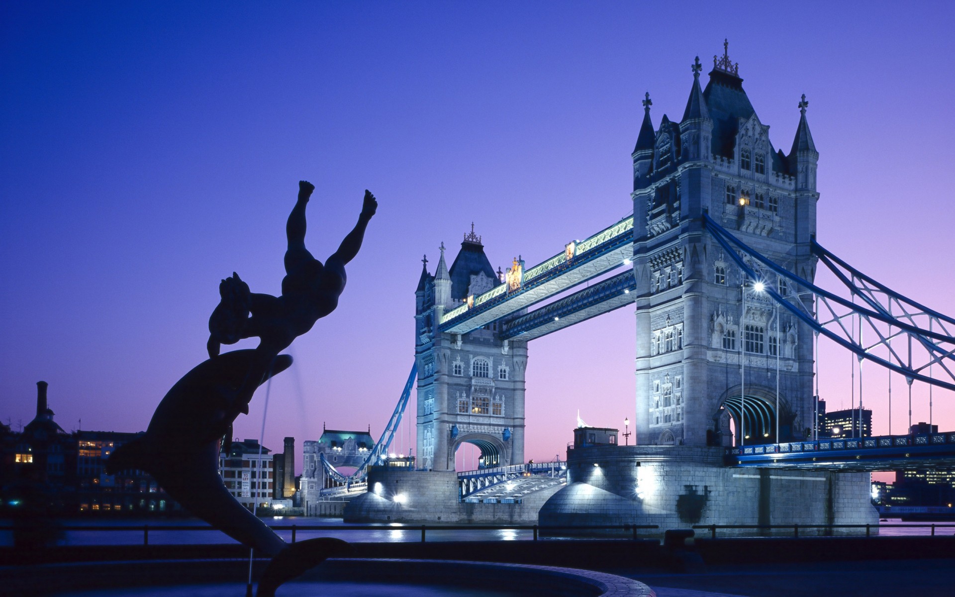 united kingdom city architecture travel evening building sky dusk sunset bridge urban outdoors water river cityscape skyline street tower business landmark london statue