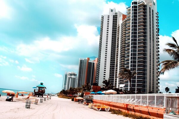 USA architettura spiaggia palme vacanza abbronzatura