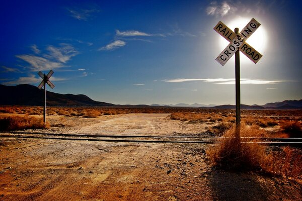 High sun over a long desert