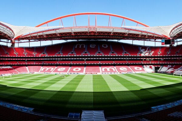 Stade de football en période de lumière