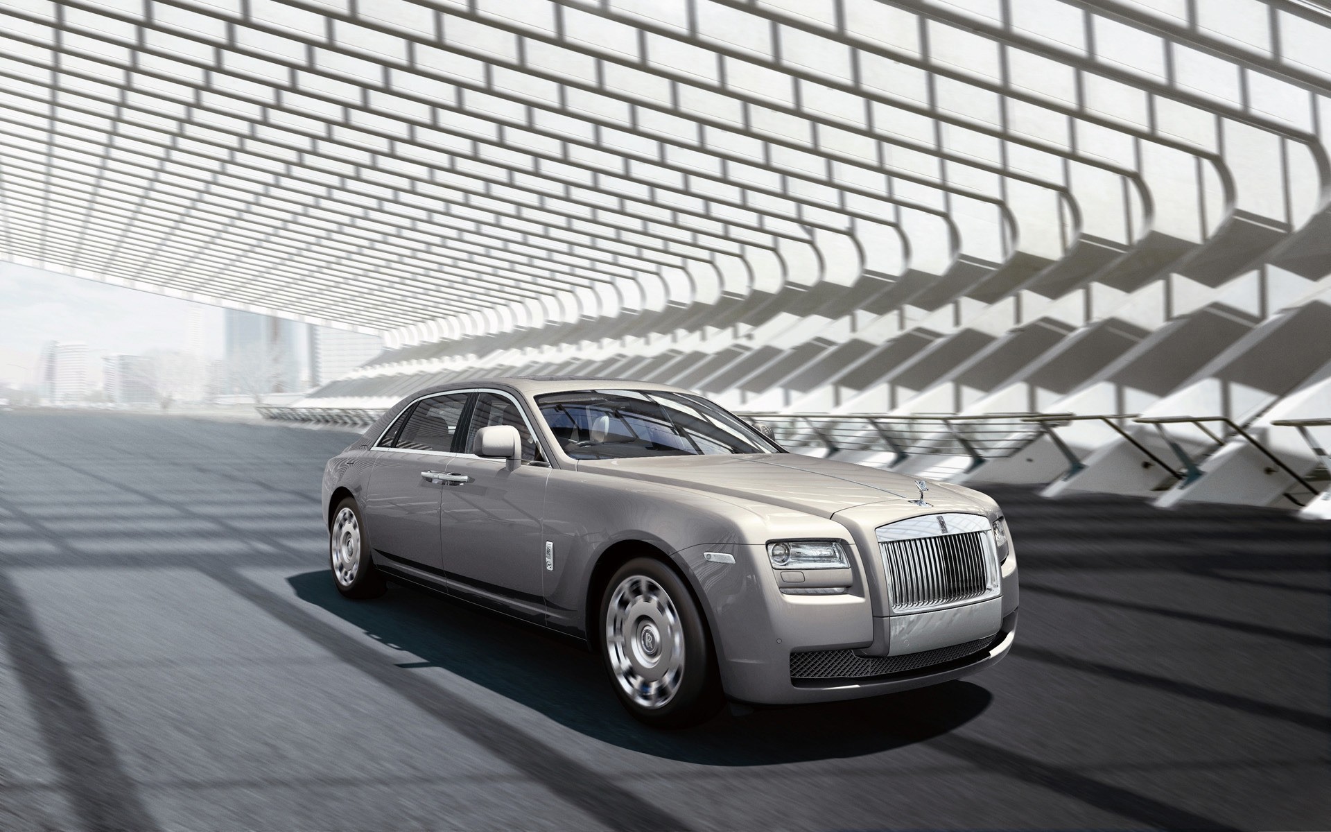 rolls royce auto marciapiede veloce sistema di trasporto auto asfalto sfocatura