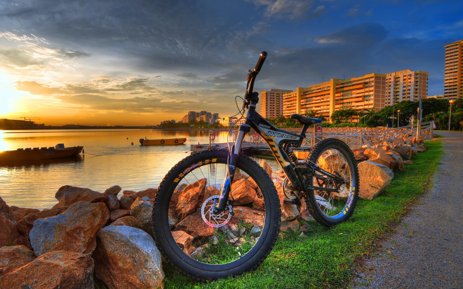 landscapes water travel outdoors sky sunset summer river town view photo