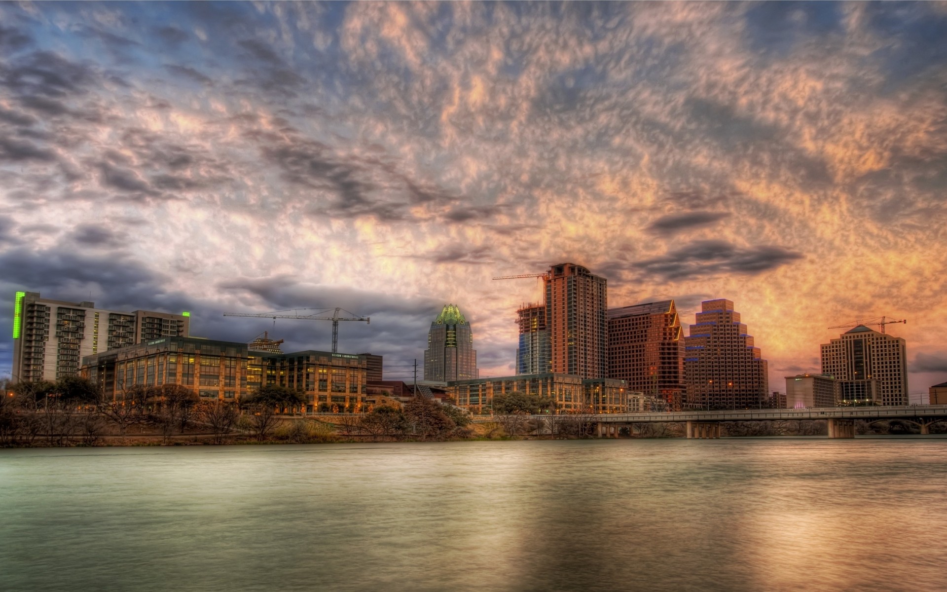 estados unidos ciudad casa arquitectura agua río skyline cielo viajes puesta de sol ciudad reflexión urbano noche rascacielos amanecer crepúsculo texas estados unidos nam bna américa