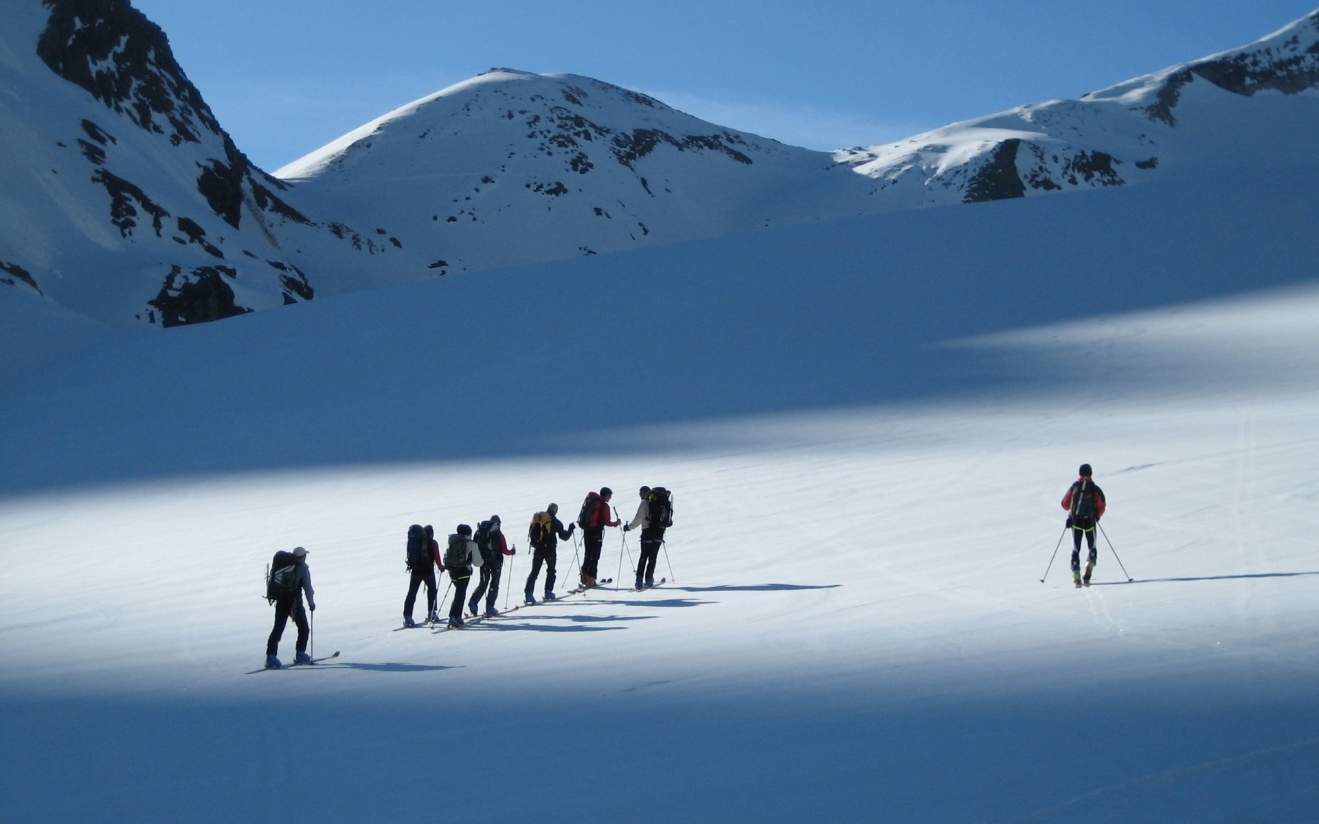 klettern schnee winter berge skifahrerin eis kälte resort aktion urlaub skigebiet gletscher