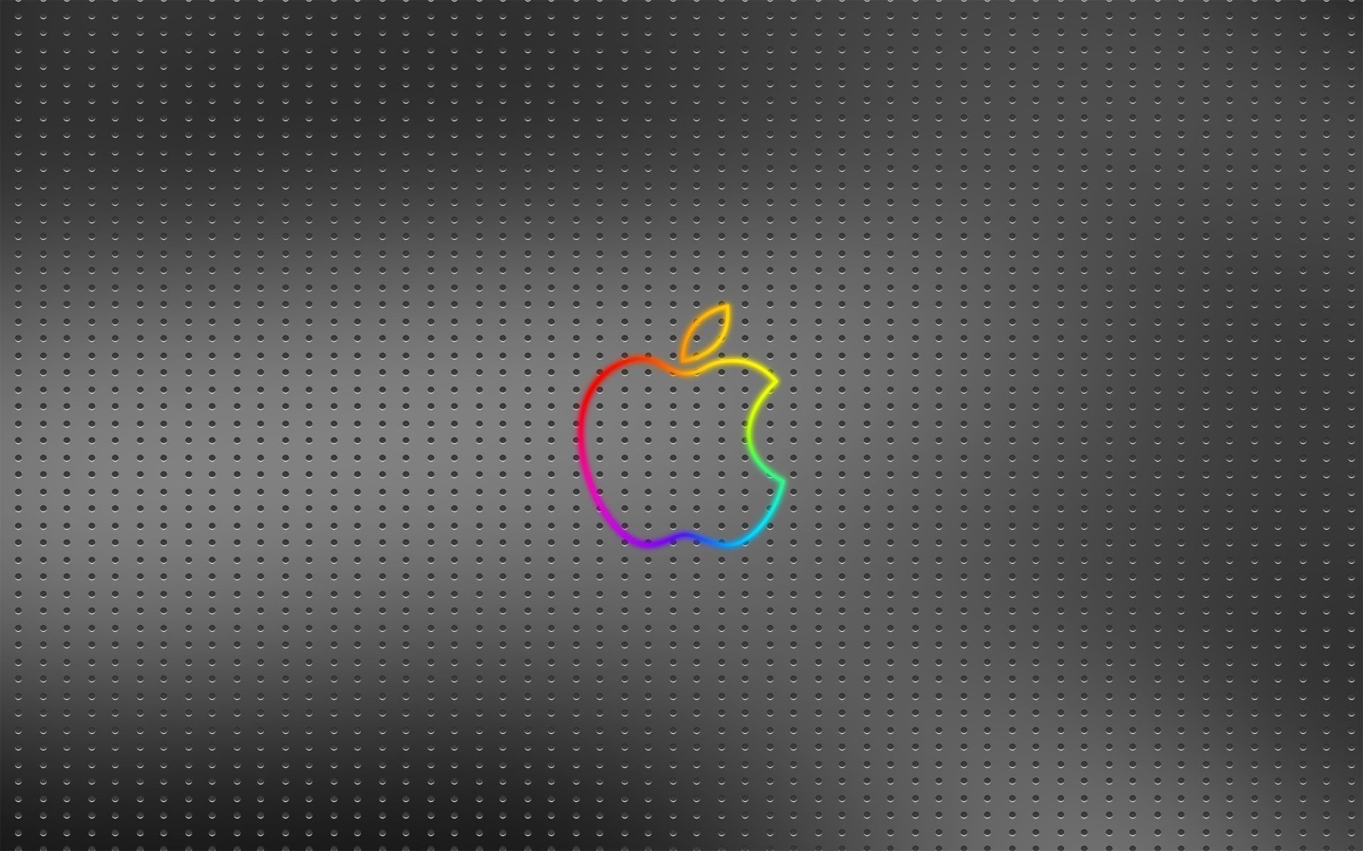 контур яблока алюминиевая сеточка цвета радуги apple эмблемы логотипы