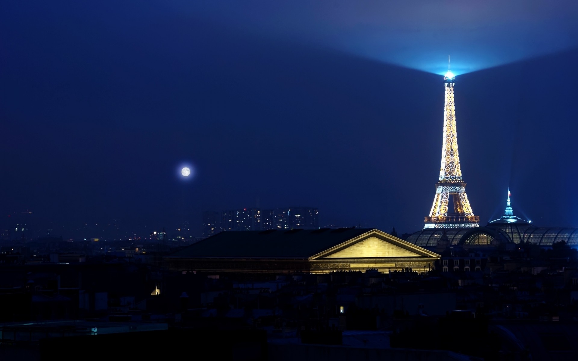 france sunset moon evening dusk city architecture sky travel water dawn light outdoors cityscape