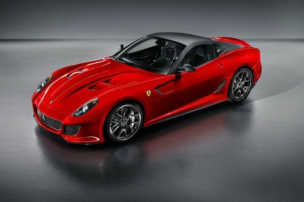 Bold red. The power of the Ferrari car