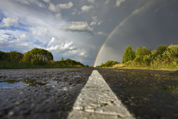 Imagen de un hermoso camino en el fondo de la naturaleza