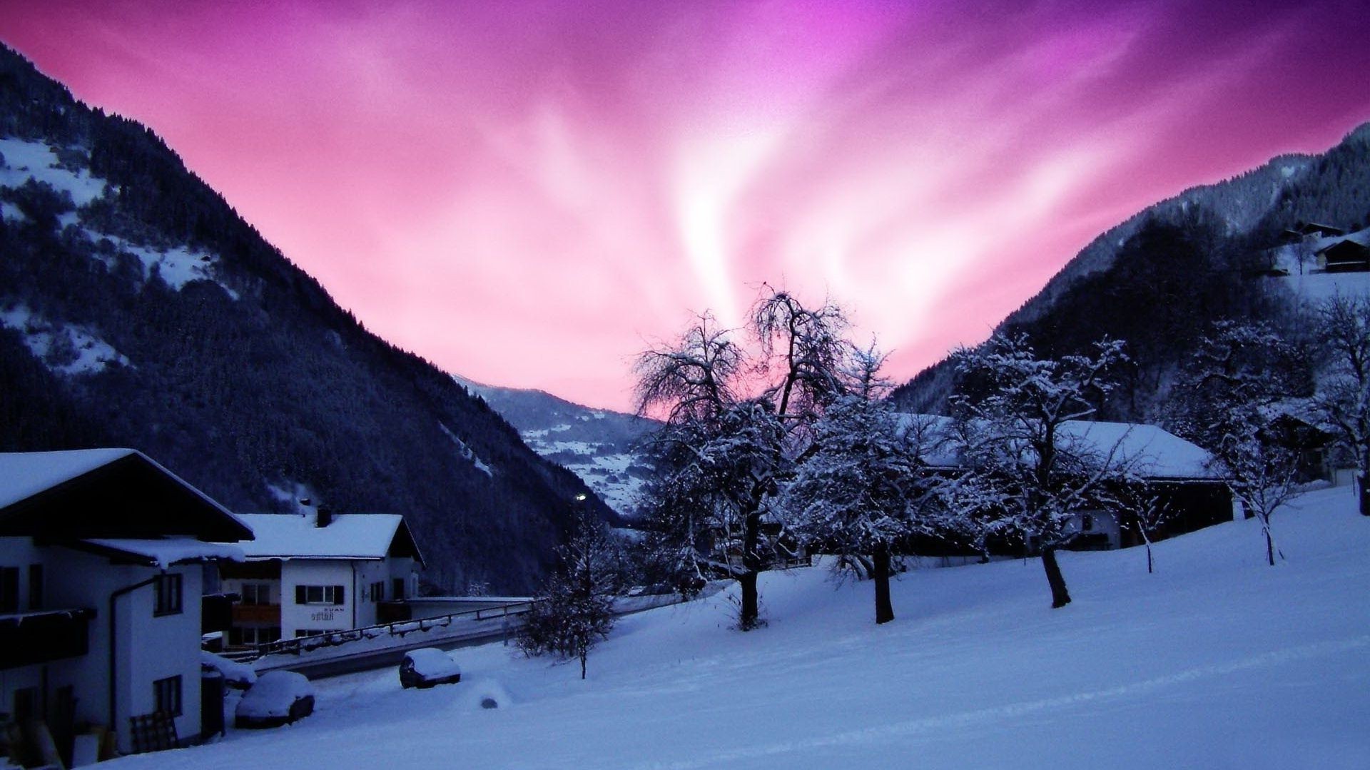 winter schnee berge kälte landschaft natur eis baum himmel landschaftlich holz gefroren sonnenuntergang dämmerung reisen im freien jahreszeit wetter licht