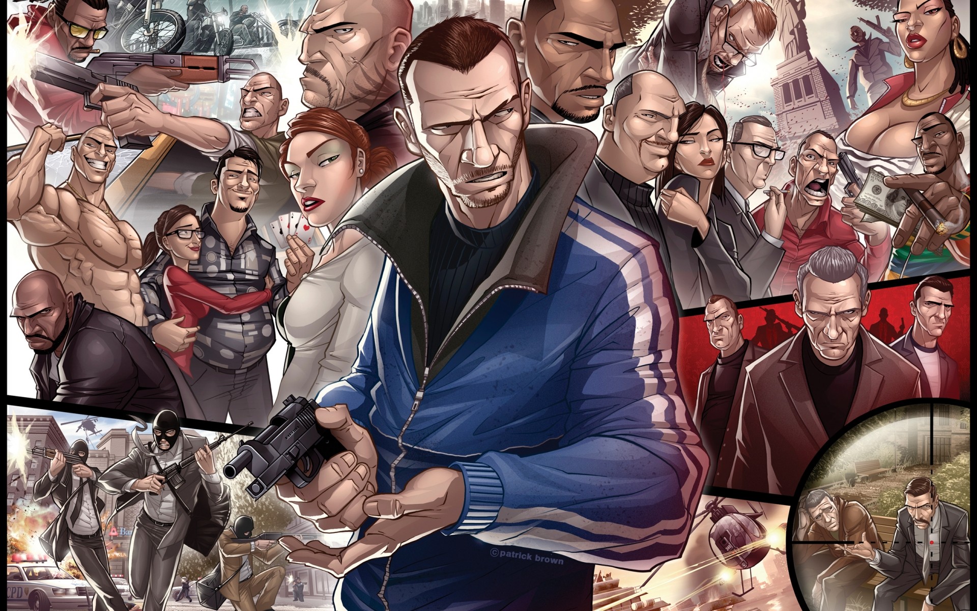 gta group man many woman games fight poster video