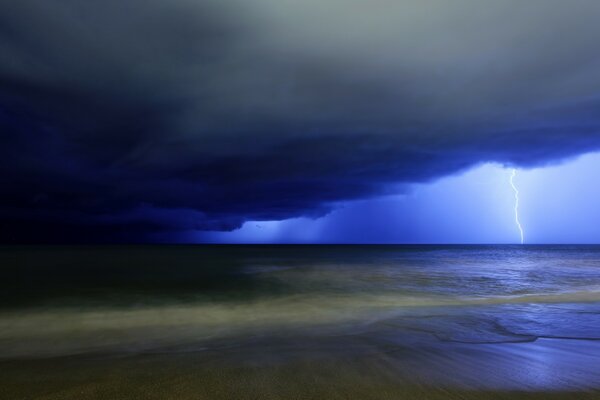 Photography of the force of nature over water