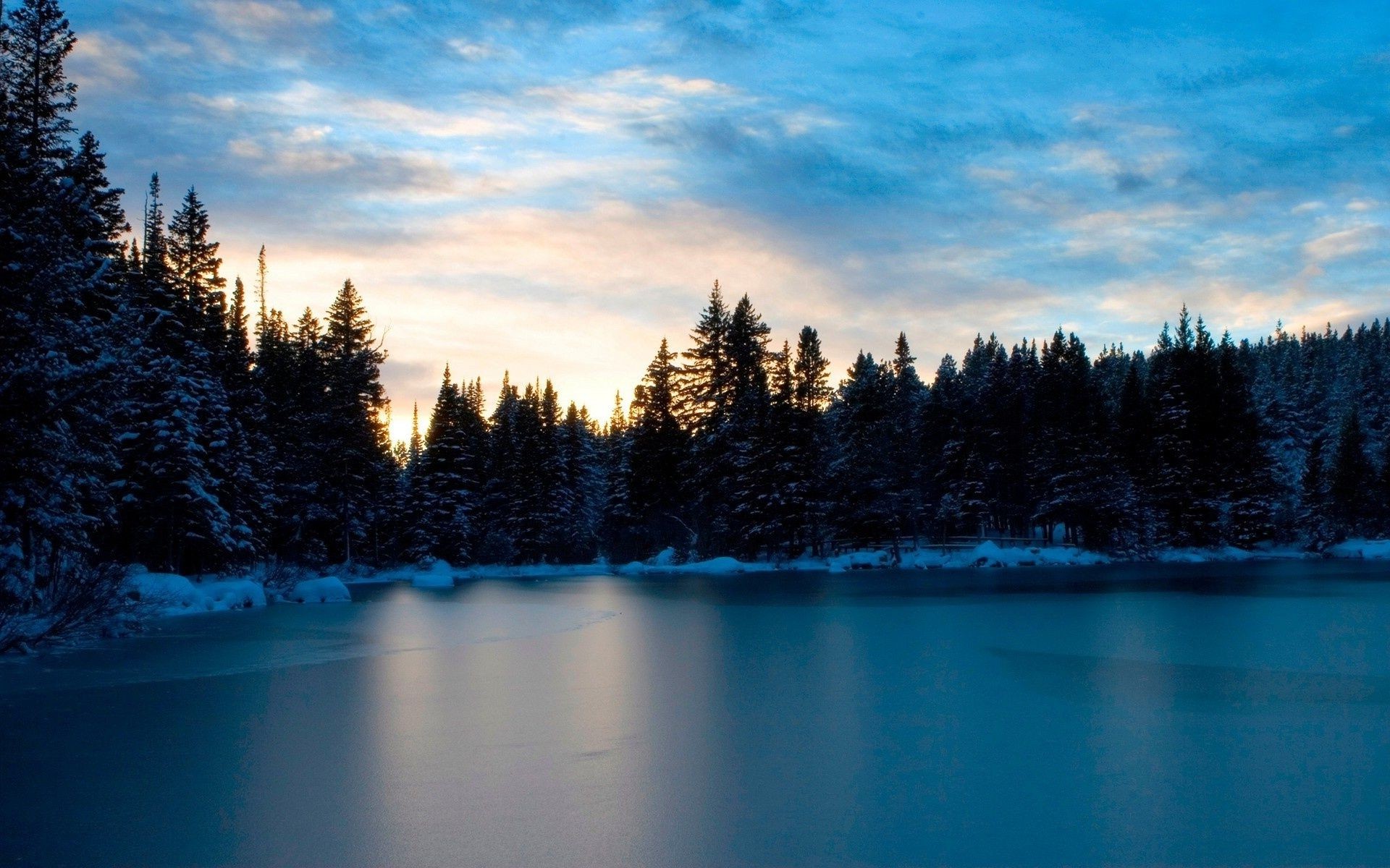 lago agua nieve naturaleza madera amanecer invierno paisaje árbol al aire libre reflexión cielo frío