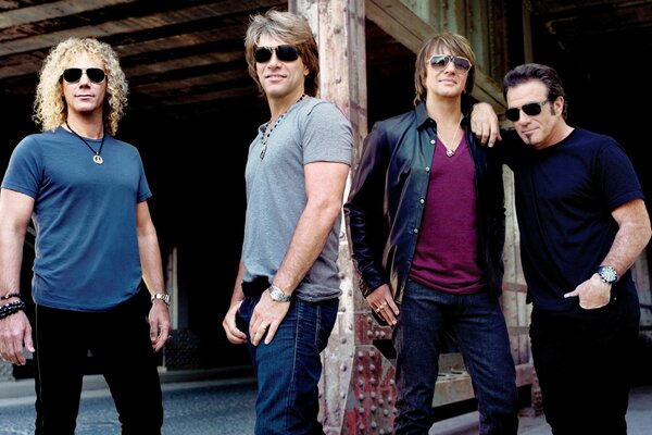 Belle photo du groupe bon Jovi