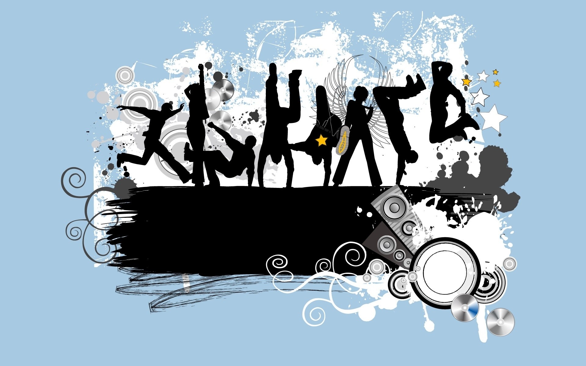 drawings silhouette illustration splash desktop vector abstract music dance