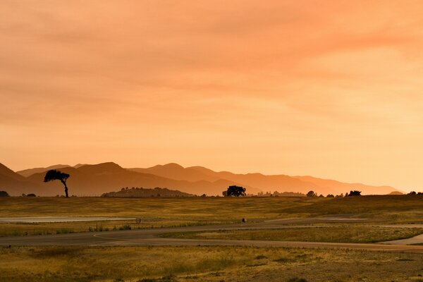 Deserto al tramonto paesaggio giorno