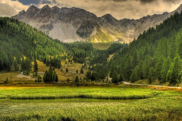 Mountains, valleys. Altai Nature Landscape