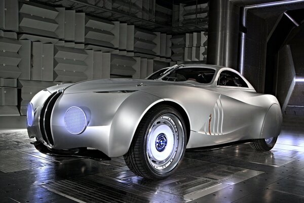 A futuristic car made for retro