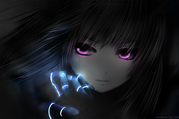 Anime fille en noir