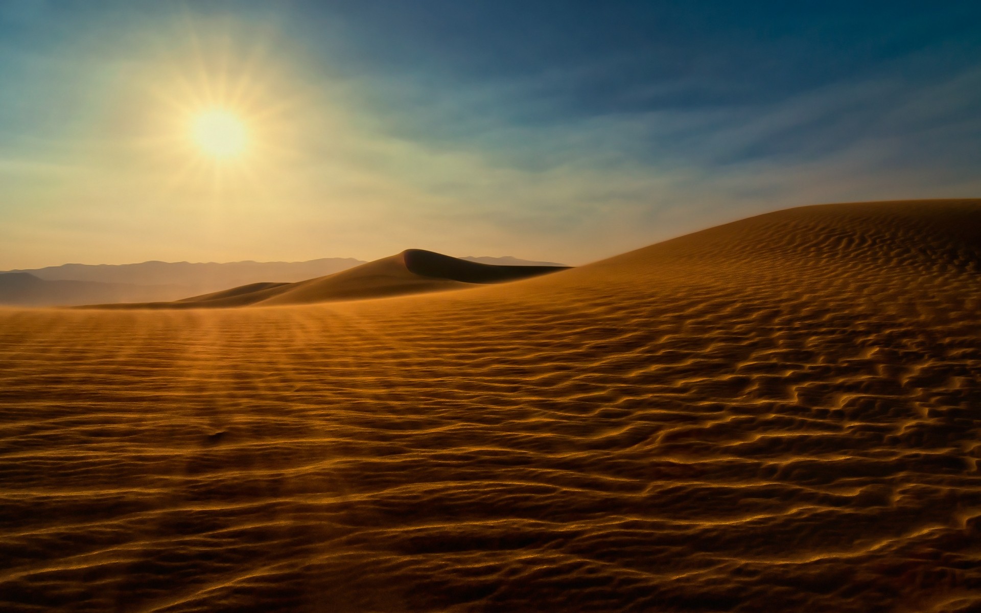 paysage désert sable coucher de soleil aube dune stérile soleil paysage sec aride soir ciel nature chaud beau temps un dunes