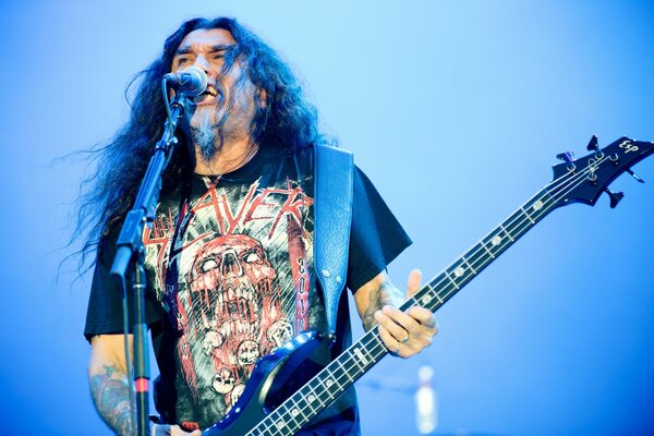 American musician Tom Araya at a concert