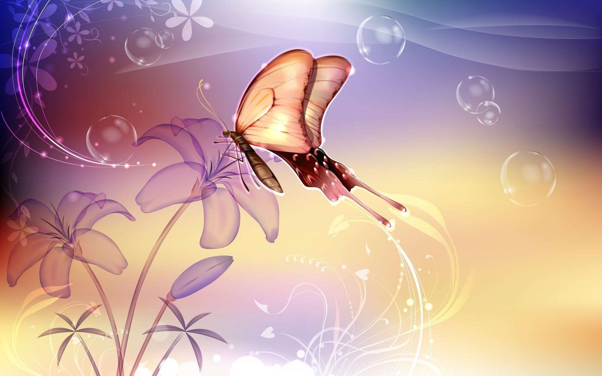 flowers illustration desktop abstract graphic design fantasy decoration art