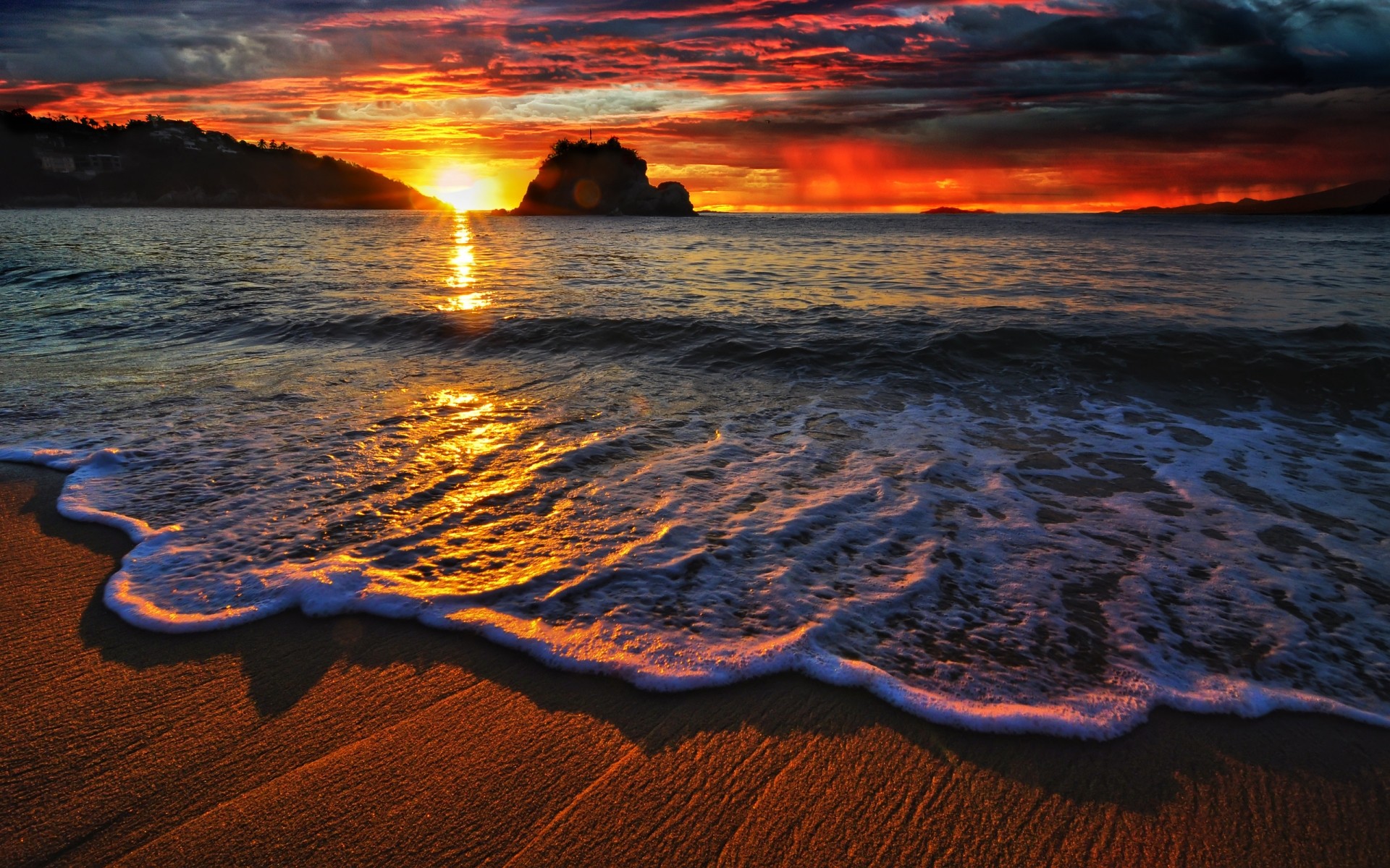 landscapes sunset water beach ocean dawn sea sun seashore dusk sand evening seascape travel wave surf fair weather