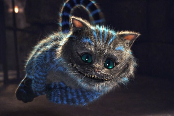 Alice in Wonderland Cat flight striped smile