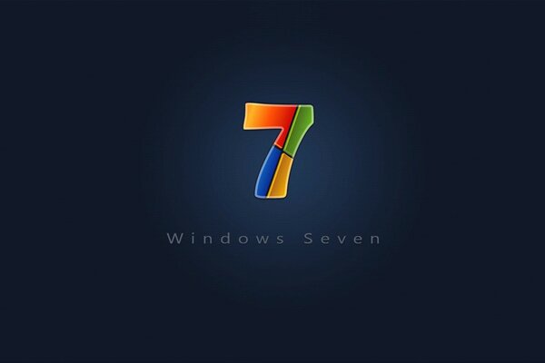 Screensaver desktop di windows 7 su sfondo nero