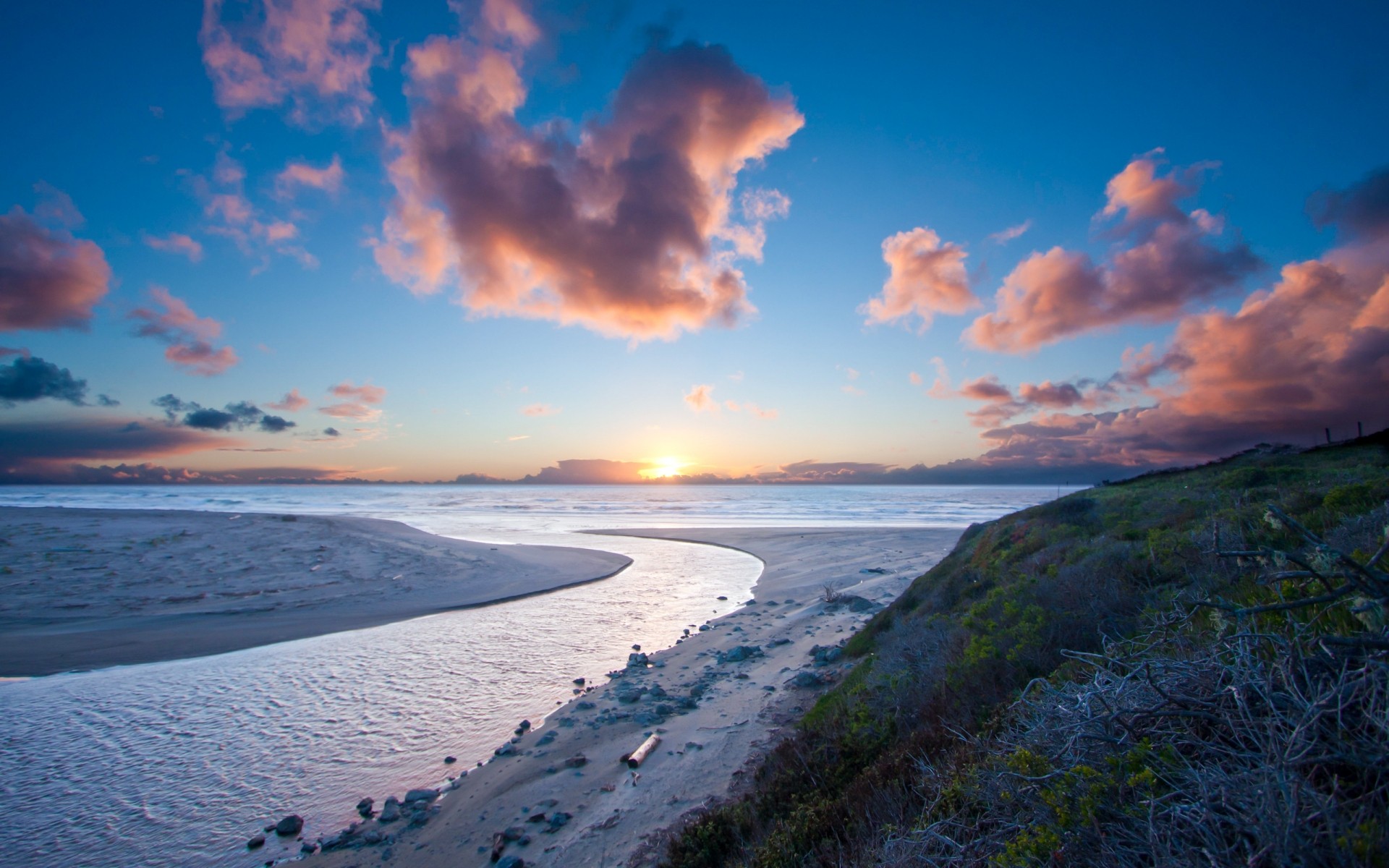 landscapes water sunset beach seashore sea ocean landscape seascape sky travel sun dusk dawn evening nature sand island fair weather clouds