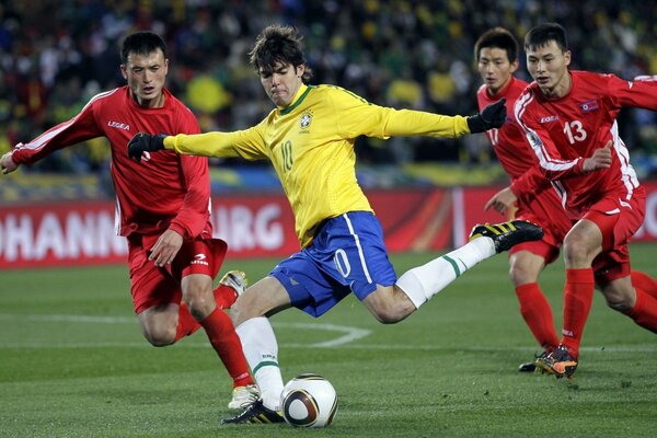 Scoring moment of the Brazilian national team