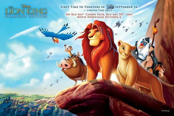 Illustration for the cartoon the Lion King