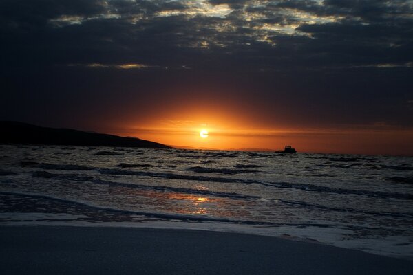 Sonnenuntergang am schwarzen Meer