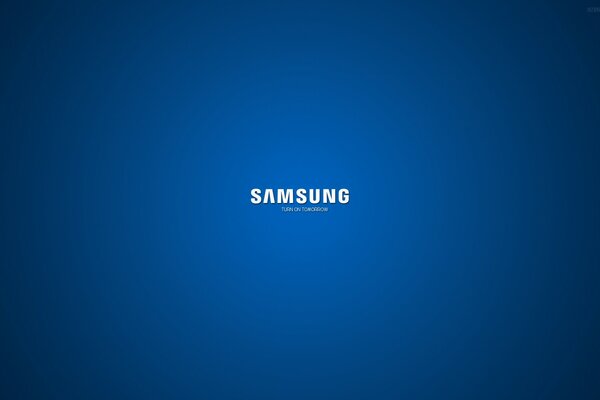 Logo Samsung su uno sfondo monocromatico