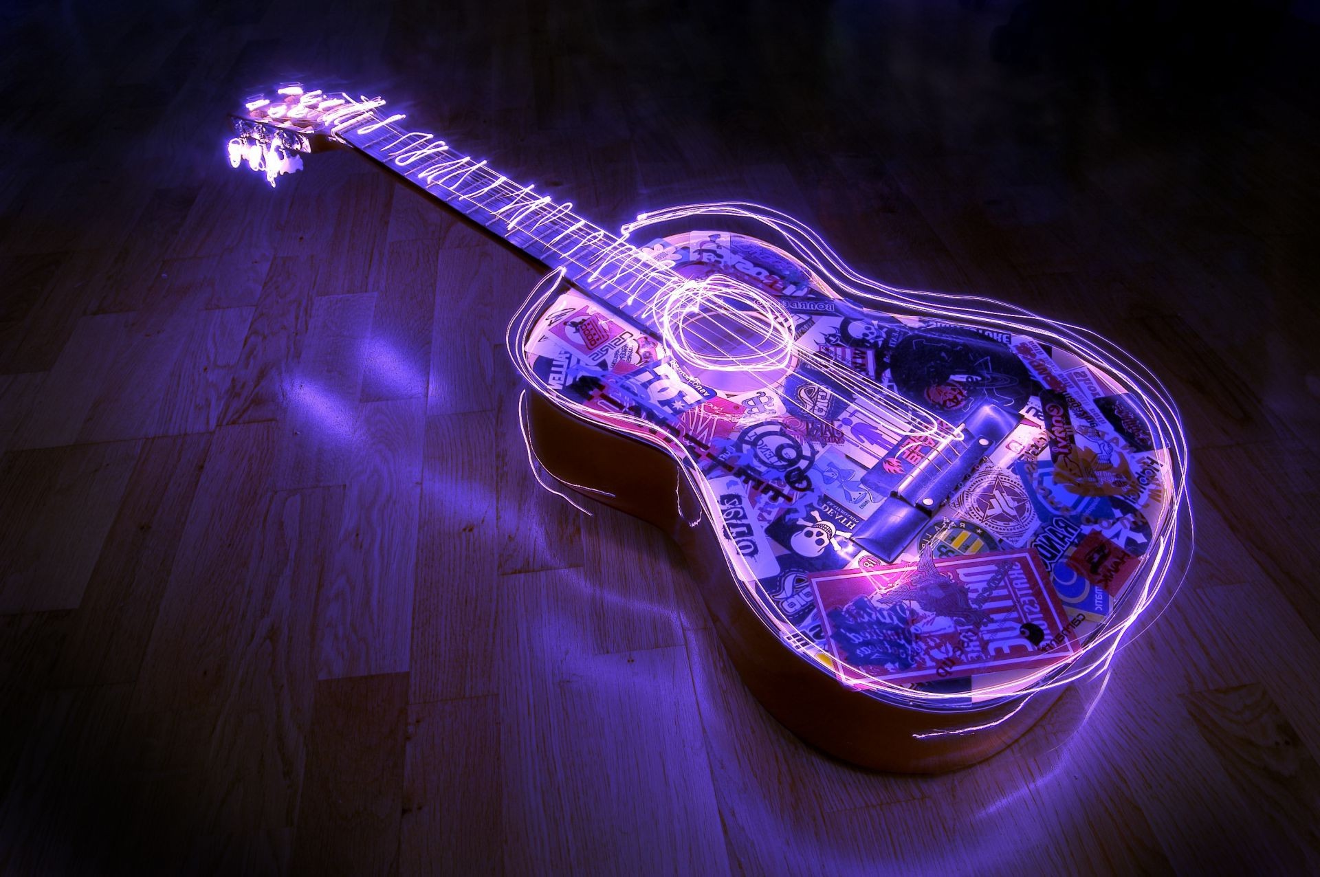 instrumentos musicales luz música tecnología resumen escritorio ilustración ciencia diseño