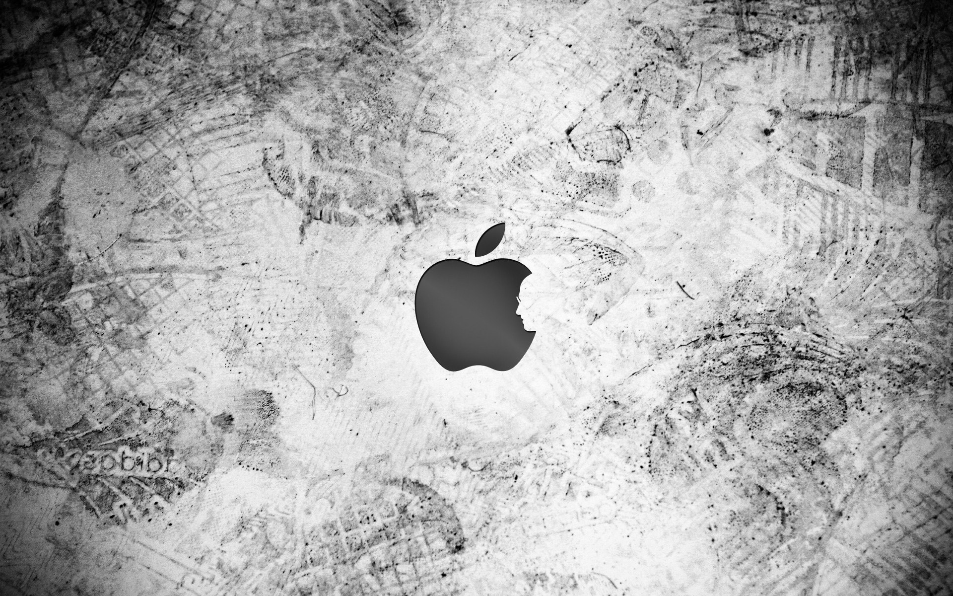 apple desktop texture abstract vintage dirty art retro wear pattern one paper grey steve jobs mac black and white