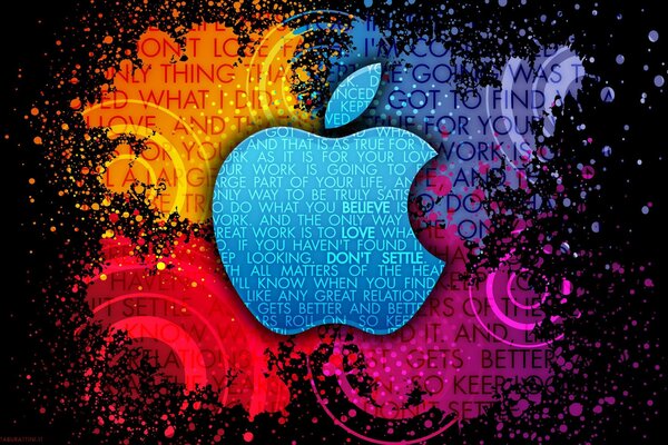 Design del logo Apple in un esecuzione rosea