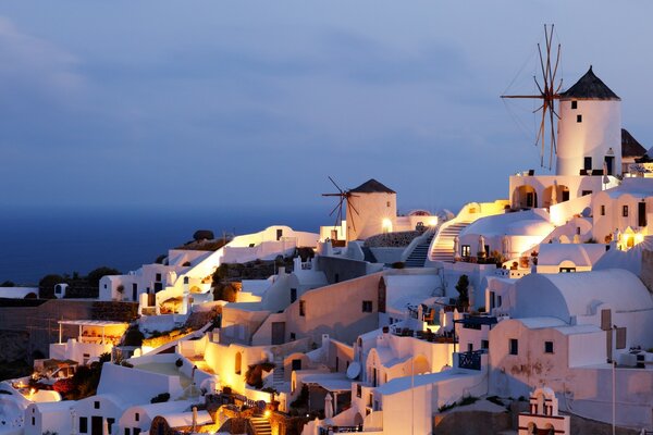 Hermoso cielo nocturno de Grecia