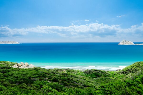 Azure sea landscape on the island