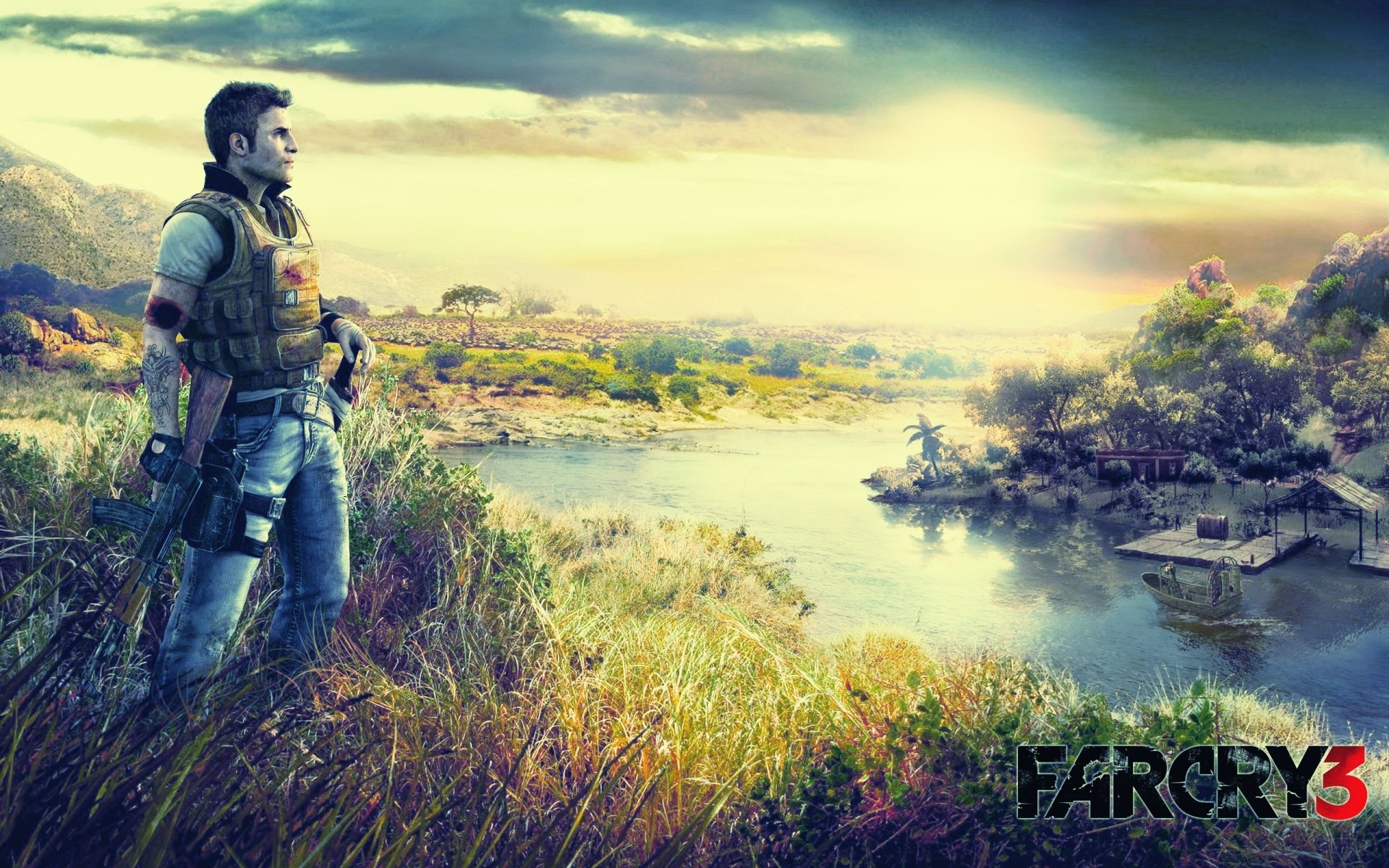 far cry природа води на відкритому повітрі подорожі небо захід відпочинок літо пейзаж відпочинок пригоди трава річка