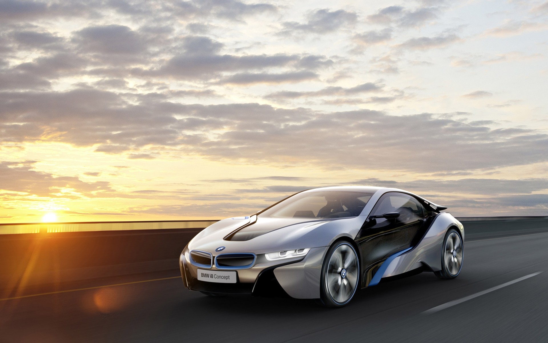 concept cars auto schwarz asphalt schnell auto beeilen sie sich unschärfe mittags pflaster transportsystem aktion sonnenuntergang bmw i8 concept und bmw concept bmw concept car