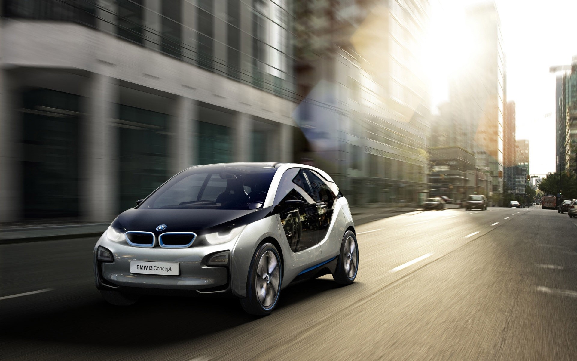 concept cars auto unschärfe bürgersteig straße asphalt auto straße aktion verkehr schwarz schnell stadt beeilen sie sich transportsystem mittag monochrom stadt automobil bmw i3 concept und bmw concept bmw concept car