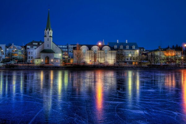 Winter photo of classical architecture