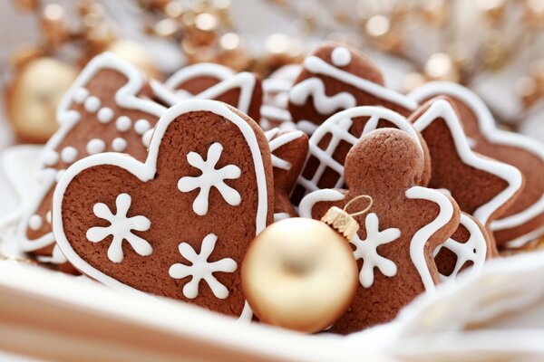 Galletas de chocolate con glaseado de Navidad