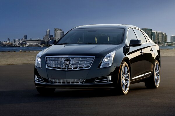 Black Cadillac on the waterfront