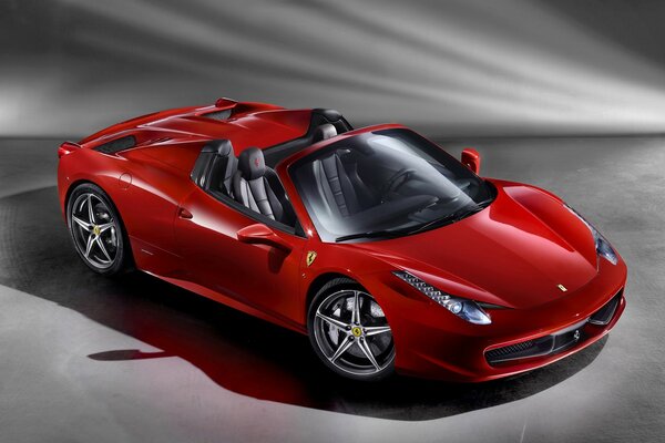 Ferrari. Course. Vitesse. Couleur du leader