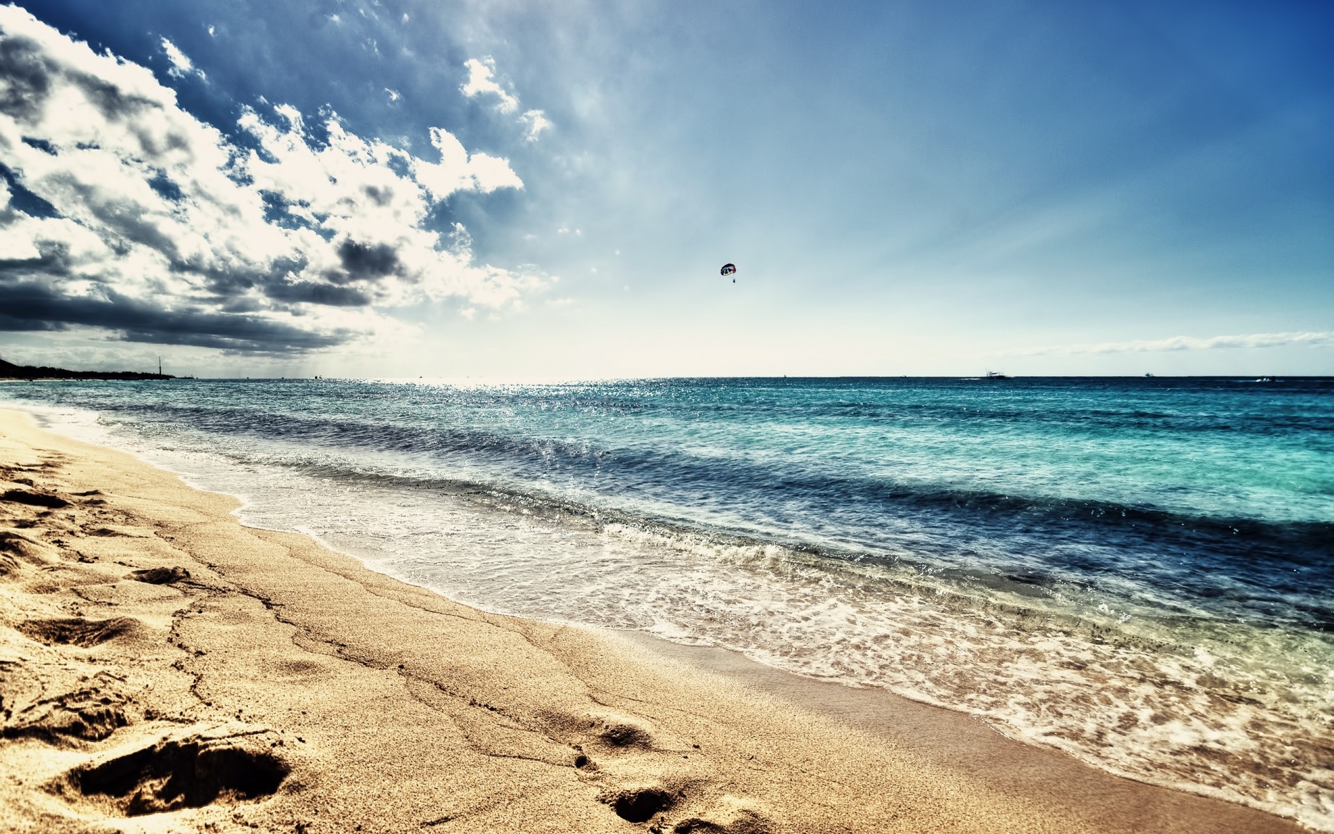 landschaft strand sand wasser meer meer ozean brandung welle sommer landschaft reisen tropisch urlaub natur gutes wetter himmel sonne ufer