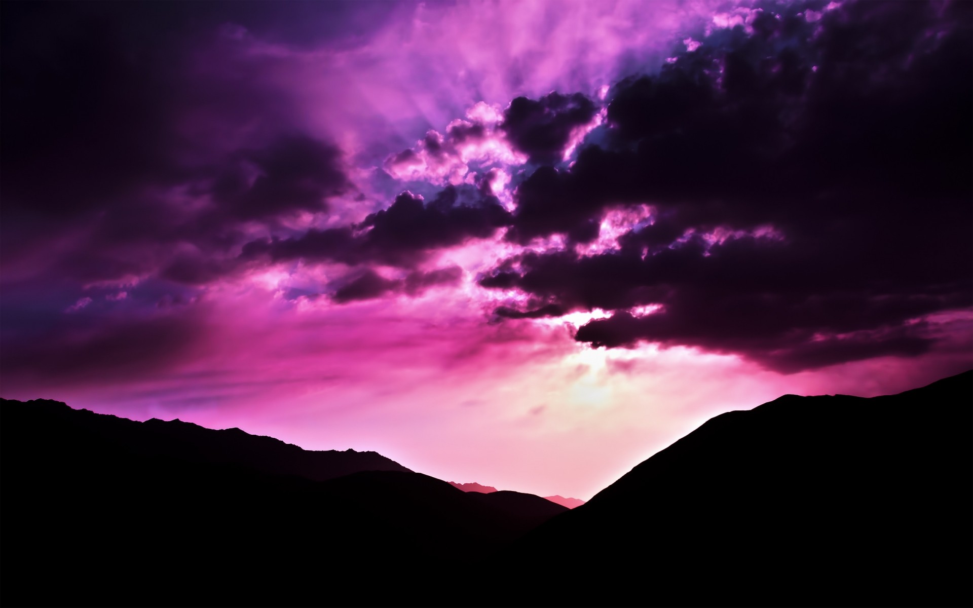 landschaft sonnenuntergang himmel dämmerung abend landschaft natur sonne dämmerung silhouette berge wolken