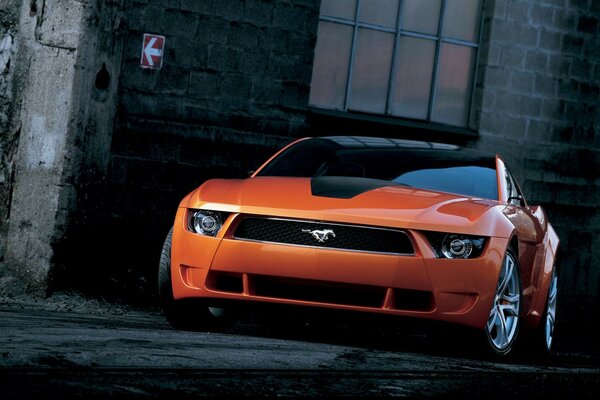 Ford mustang giugiaro parete finestra vicolo