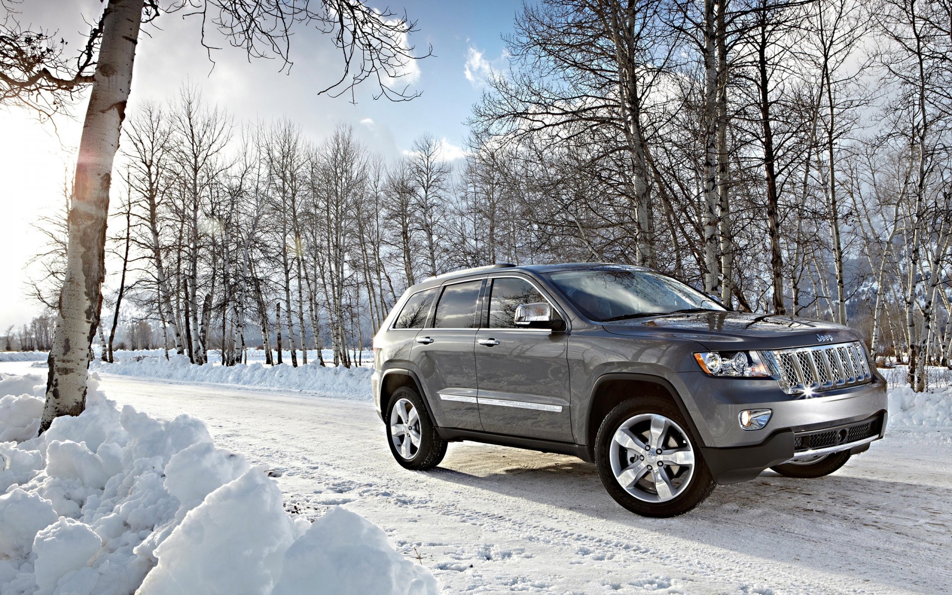 jeep nieve invierno coche coche hielo escarcha frío al aire libre sistema de transporte carretera jeep grand cherokee