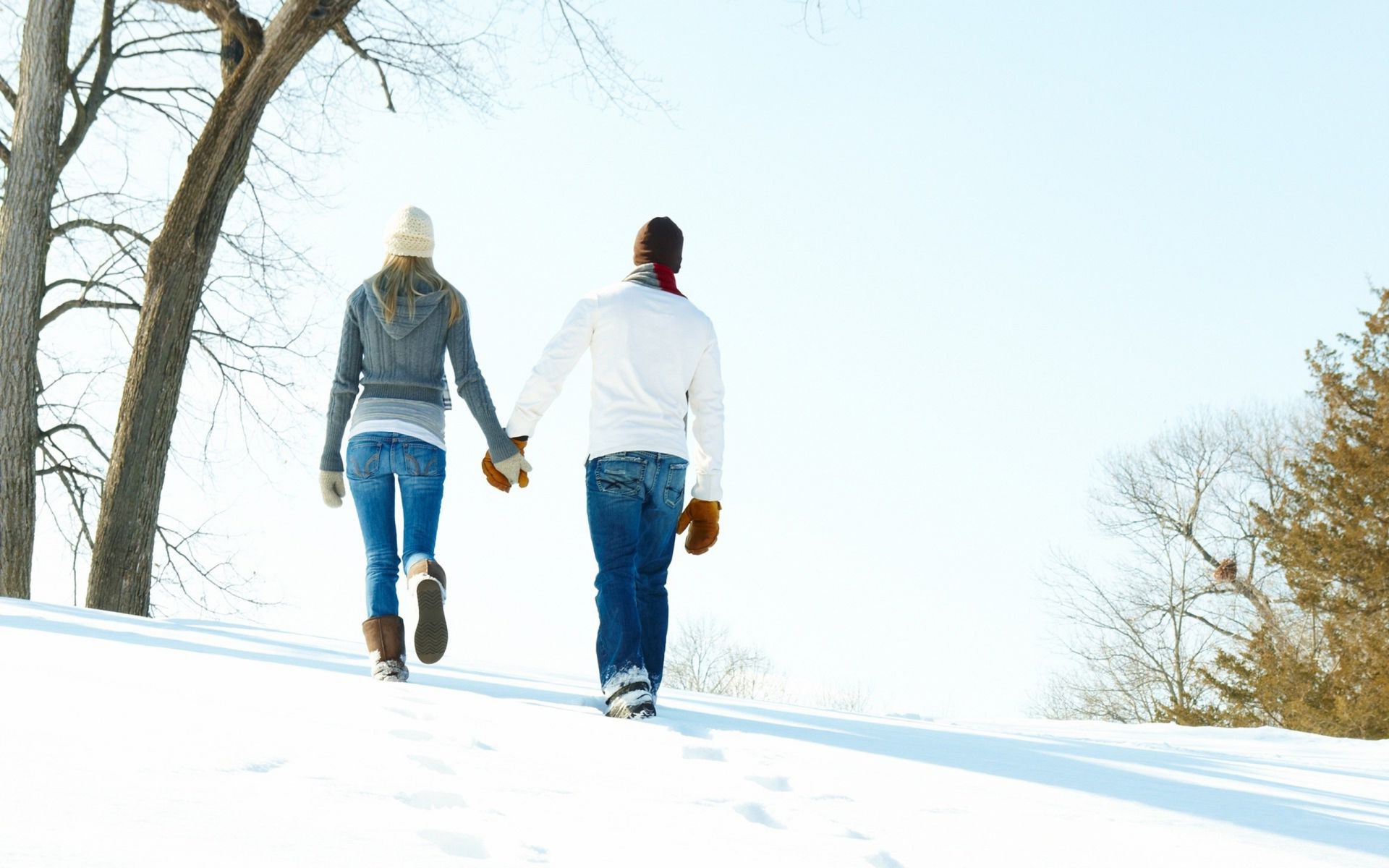 coppie amanti inverno neve freddo all aperto legno albero paesaggio luce del giorno tempo uomo ghiaccio stare insieme natura gelo congelato